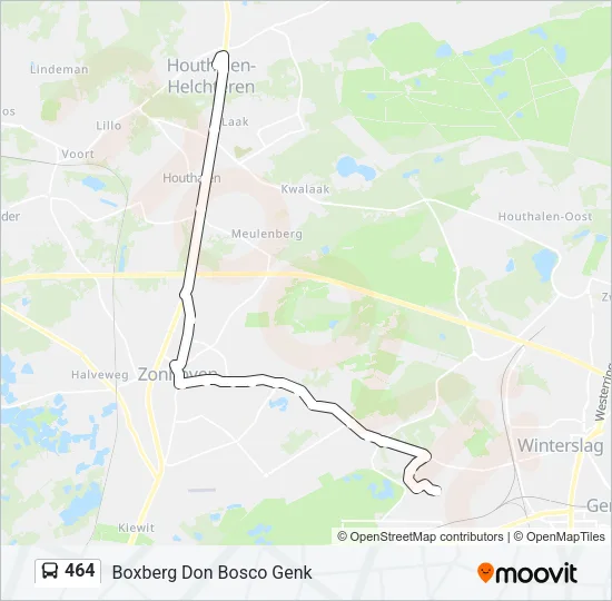464 Bus Line Map