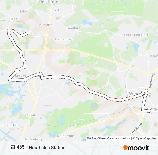 465 Bus Line Map