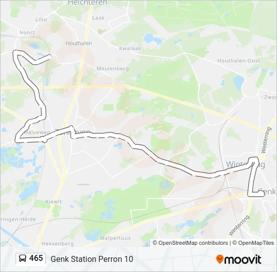 465 Bus Line Map