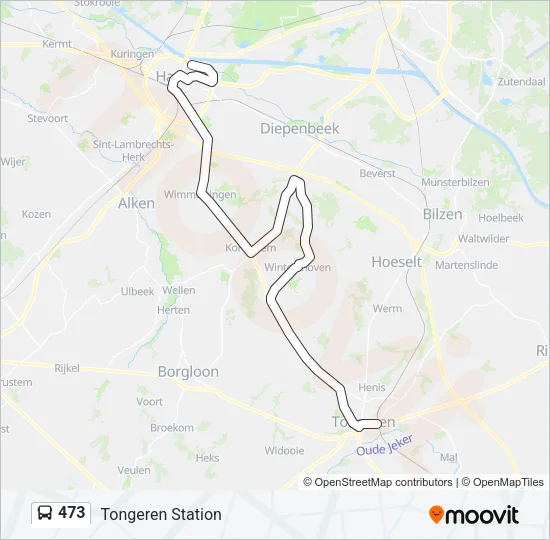 473 Bus Line Map