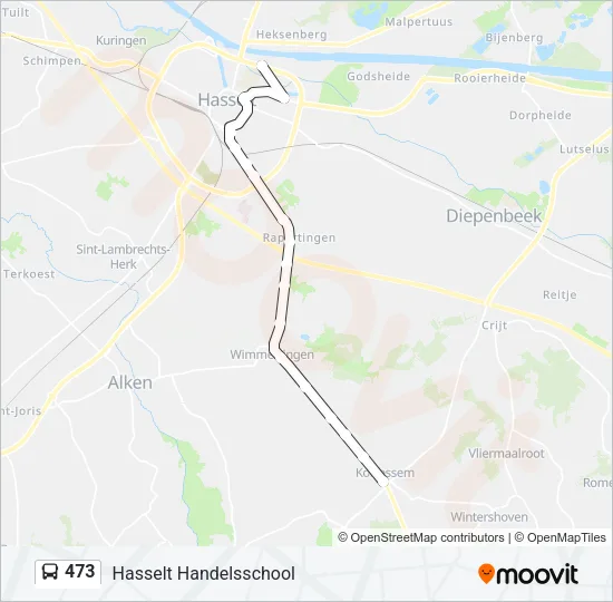 473 Bus Line Map