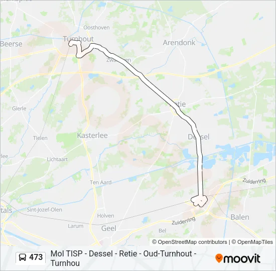 473 Bus Line Map