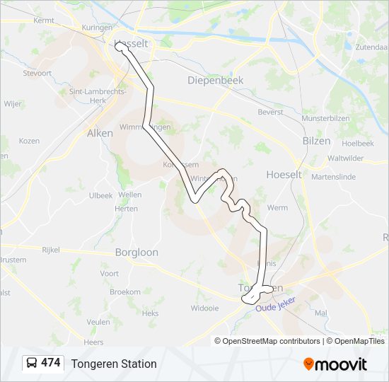 474 Bus Line Map
