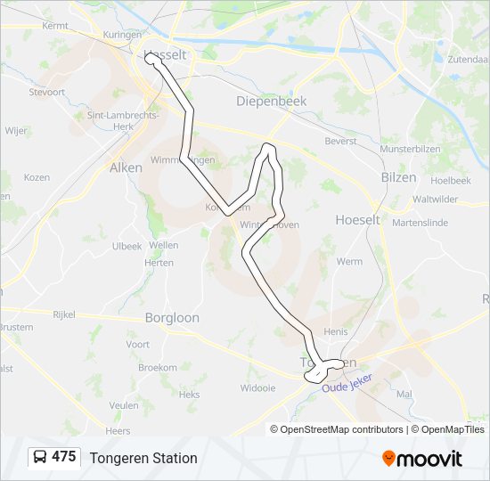 475 Bus Line Map