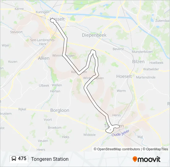 475 Bus Line Map