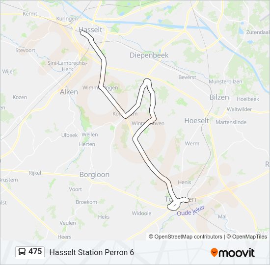 475 Bus Line Map