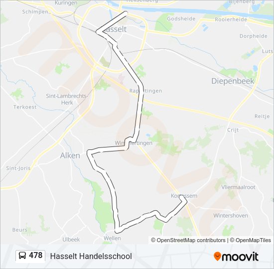 478 Bus Line Map