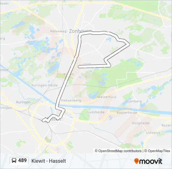 489 Bus Line Map