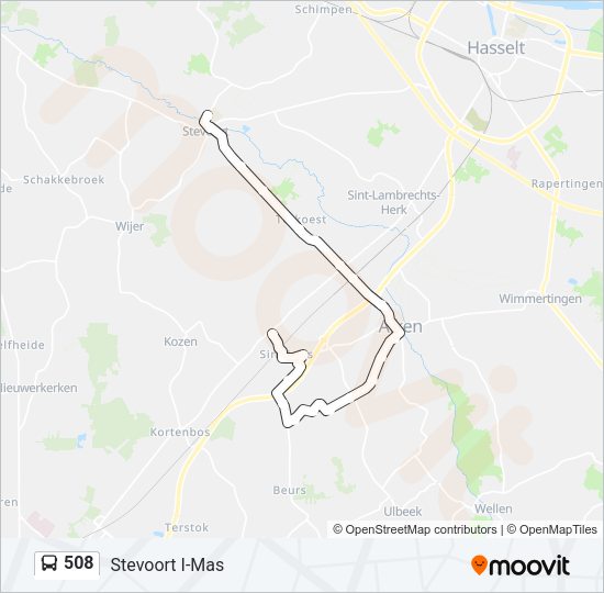 508 Bus Line Map