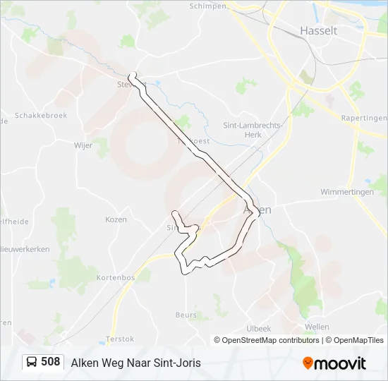 508 Bus Line Map