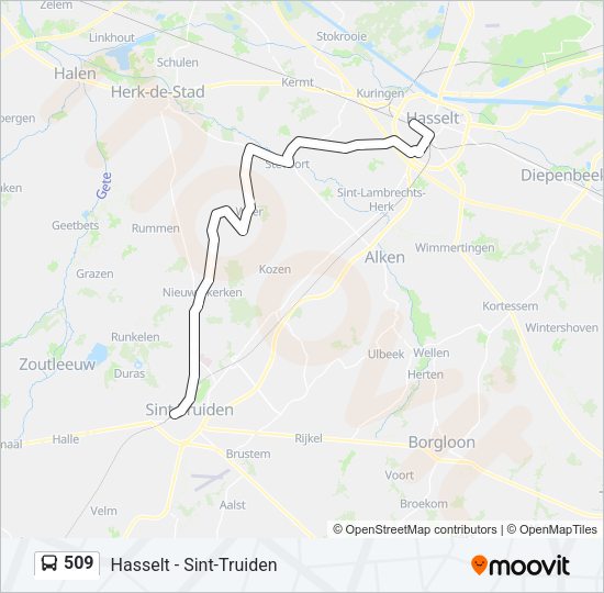 509 Bus Line Map