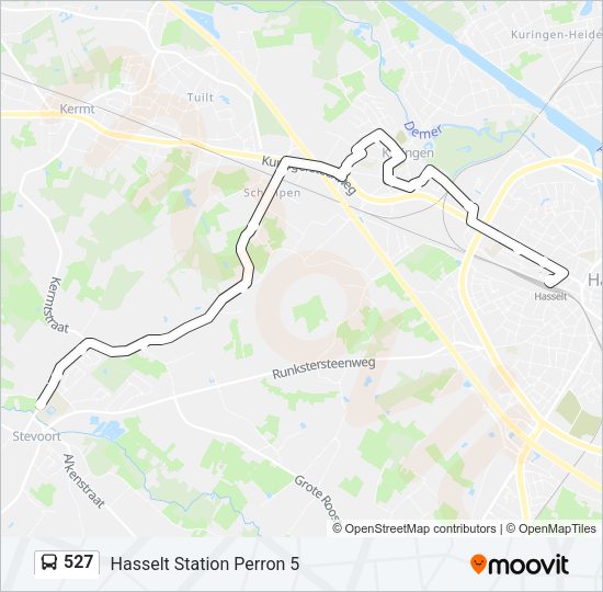 527 Bus Line Map