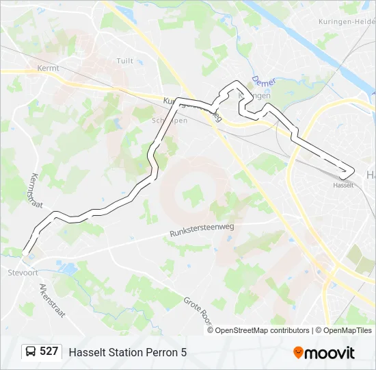 527 Bus Line Map
