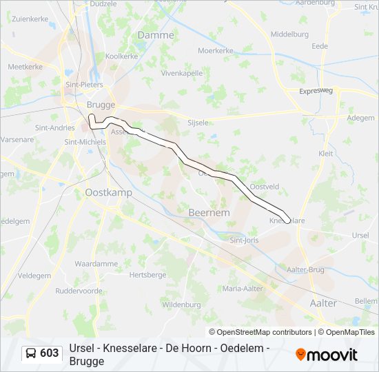 603 Bus Line Map