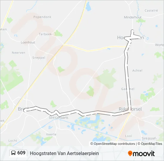 609 Bus Line Map