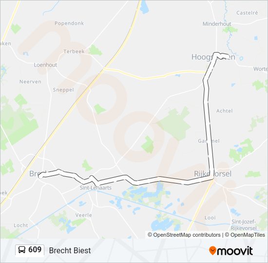 609 Bus Line Map