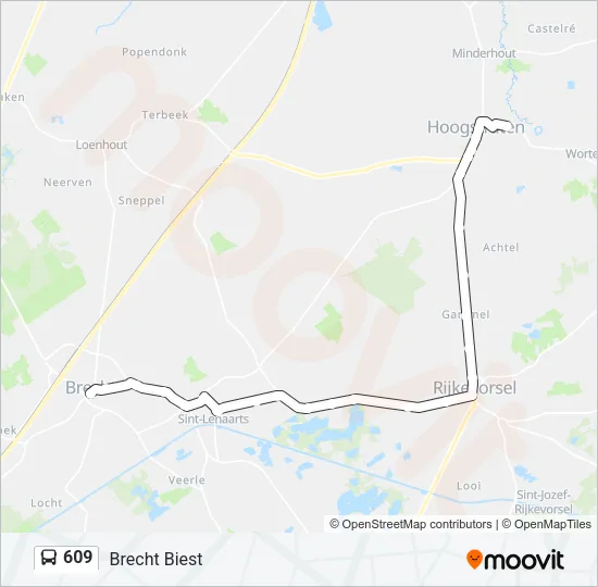 609 Bus Line Map