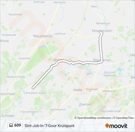 609 Bus Line Map
