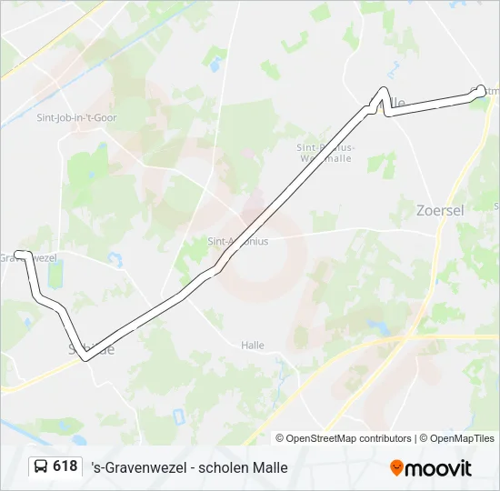618 Bus Line Map