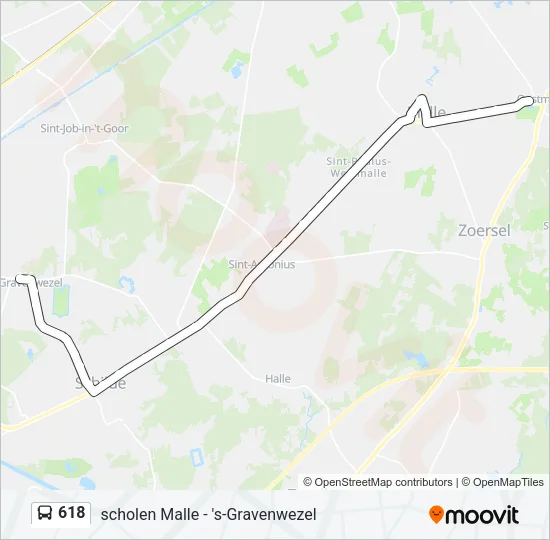 618 Bus Line Map