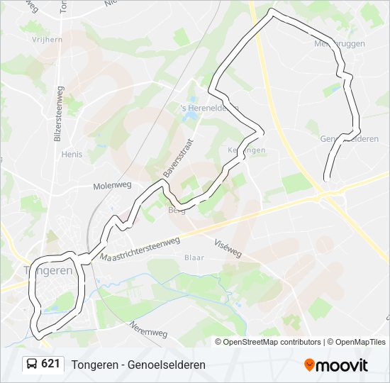 621 Bus Line Map