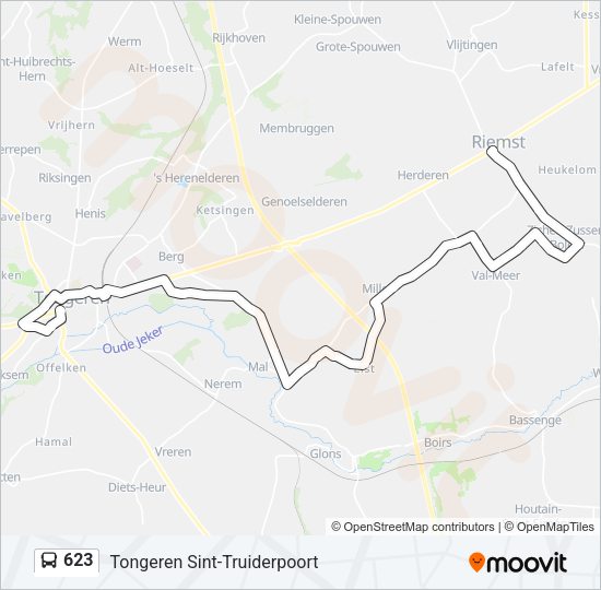 623 Bus Line Map
