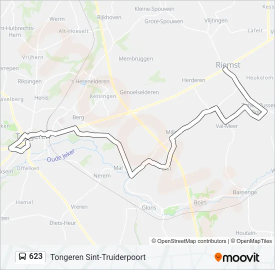 623 Bus Line Map