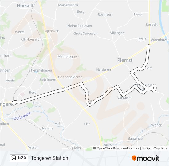 625 Bus Line Map