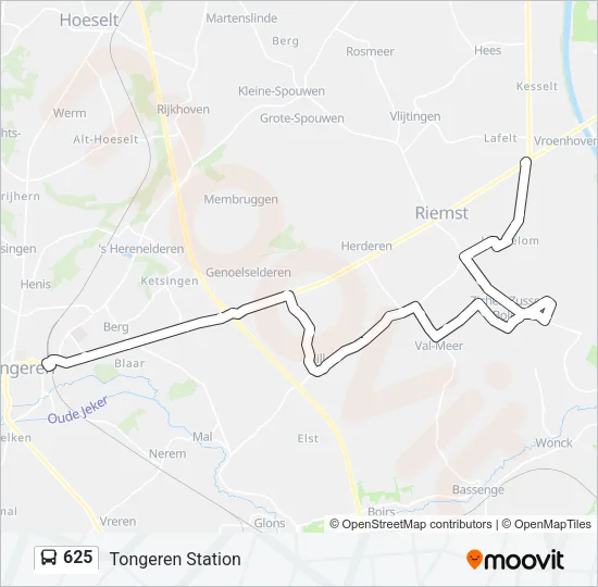 625 Bus Line Map