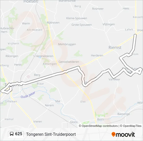 625 Bus Line Map