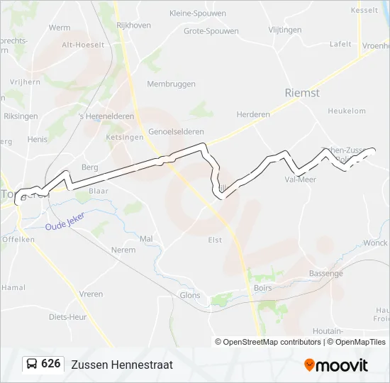 626 Bus Line Map