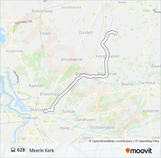 628 Bus Line Map