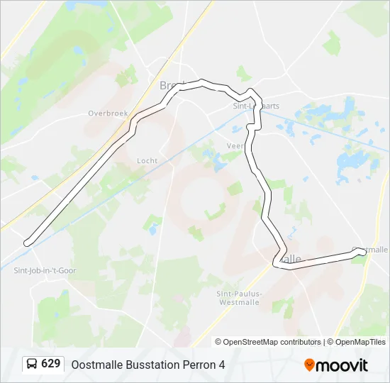 629 Bus Line Map
