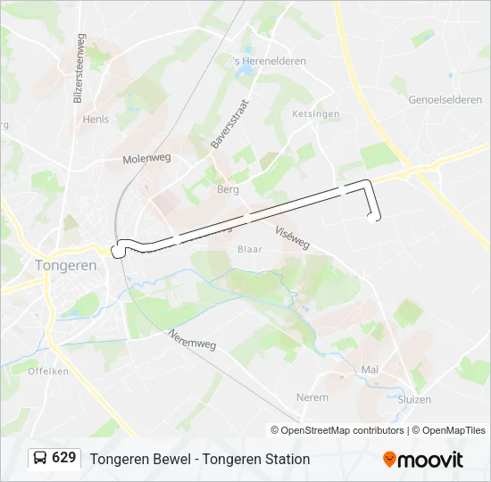 629 Bus Line Map