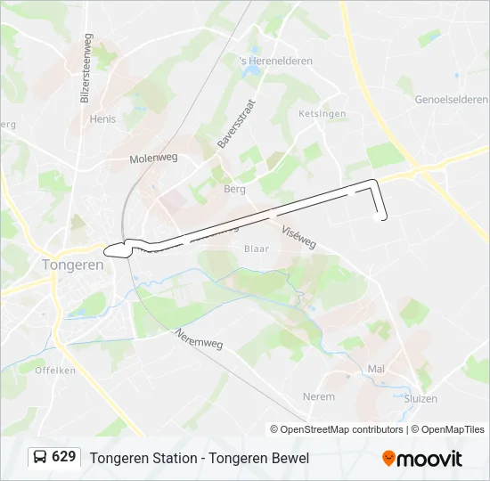 629 Bus Line Map
