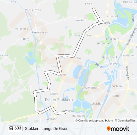 633 Bus Line Map