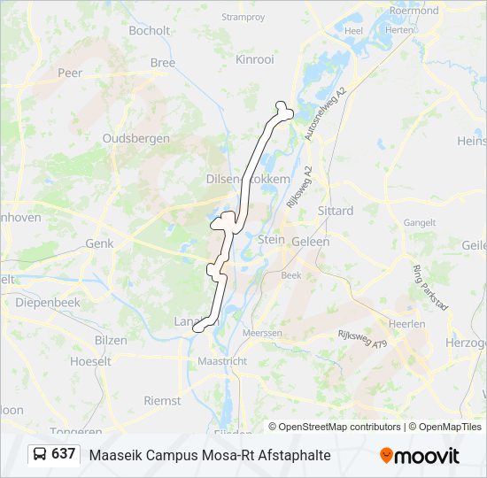 637 Bus Line Map
