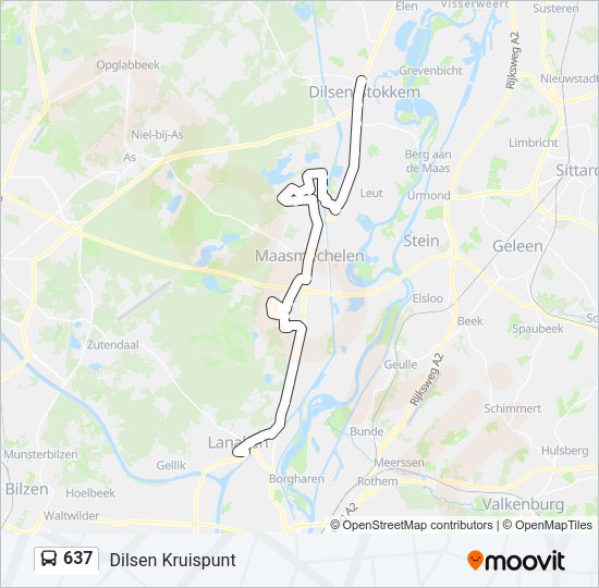 637 Bus Line Map