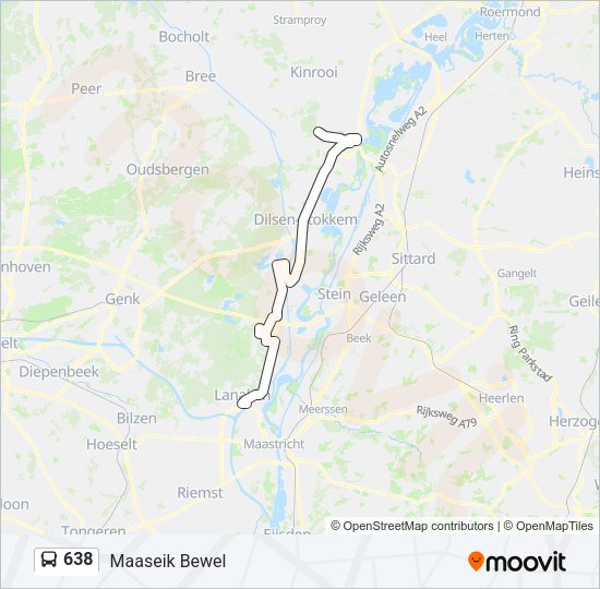 638 Bus Line Map