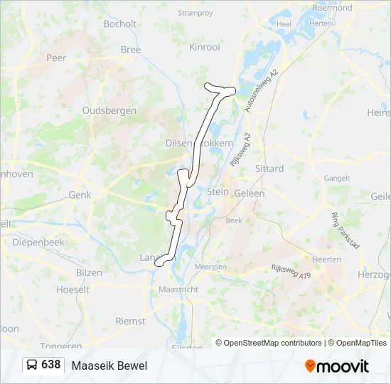638 Bus Line Map