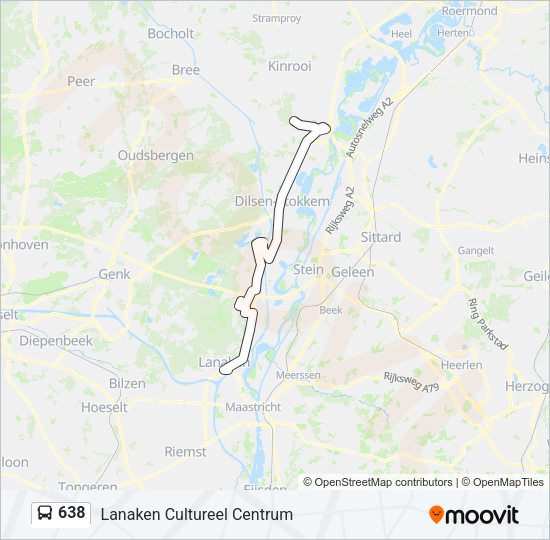 638 Bus Line Map