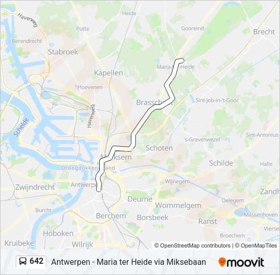 642 Bus Line Map