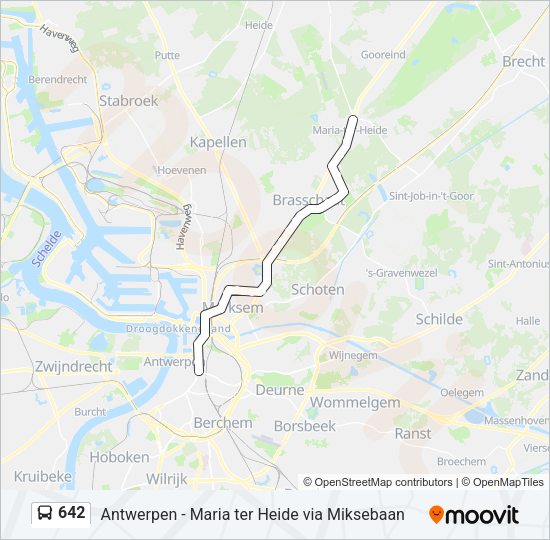 642 Bus Line Map