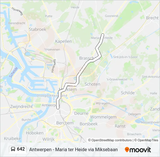642 Bus Line Map