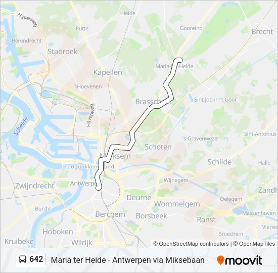 642 Bus Line Map