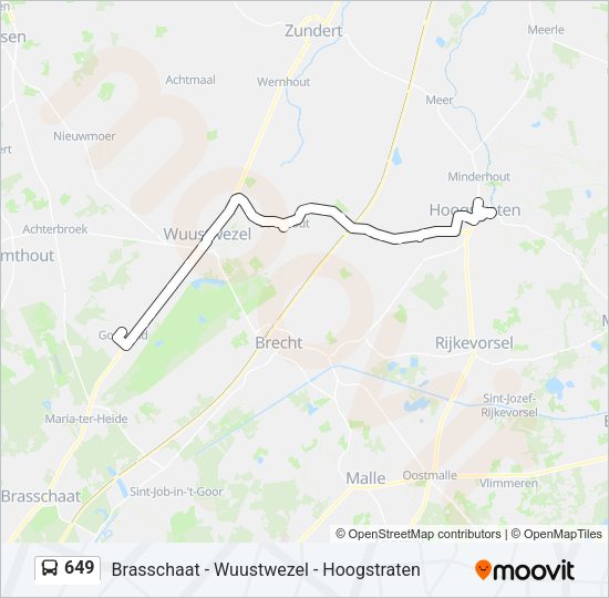 649 Bus Line Map