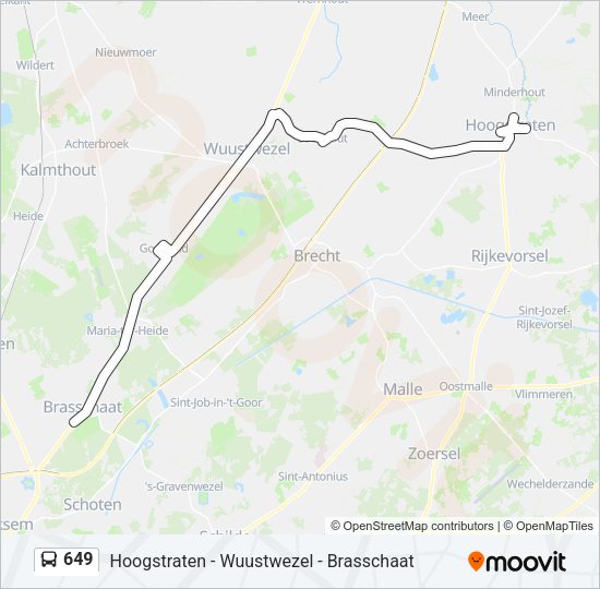 649 Bus Line Map