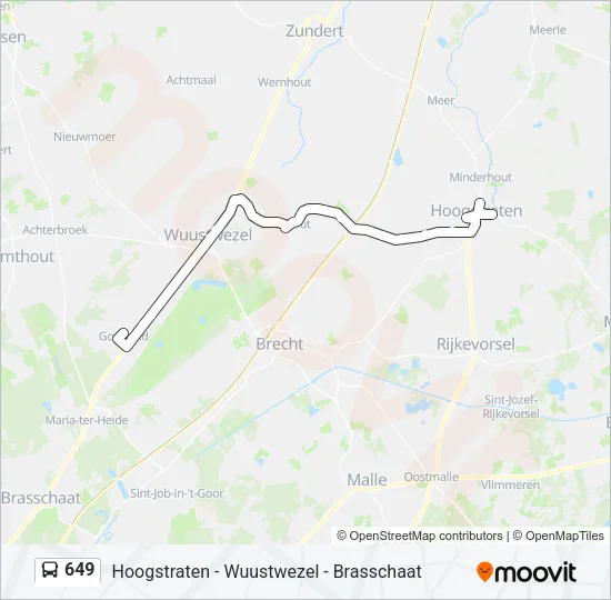 649 Bus Line Map