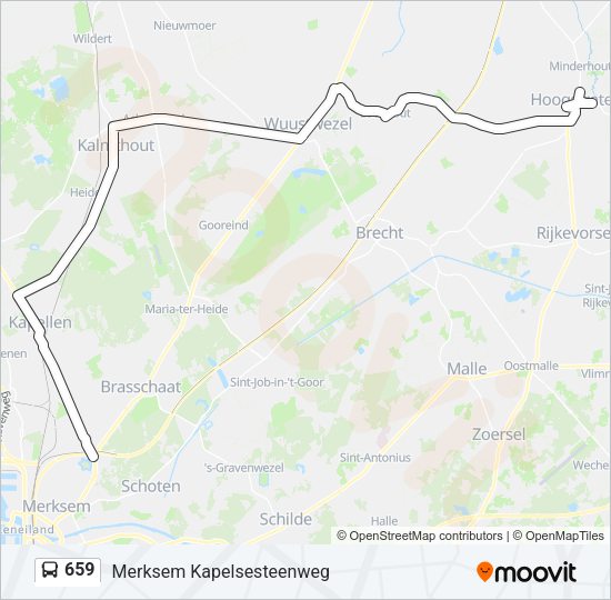 659 Bus Line Map