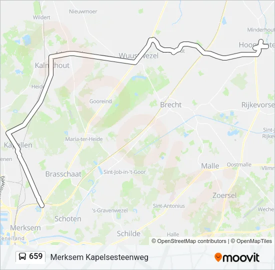 659 Bus Line Map